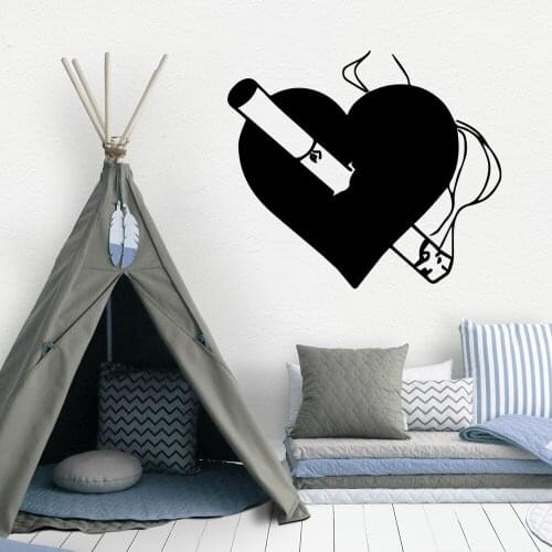 Hot Heart tags Home Decorations Pvc Decal For Kids Room Living Room Home Decor Wall Art MURAL Drop Shipping