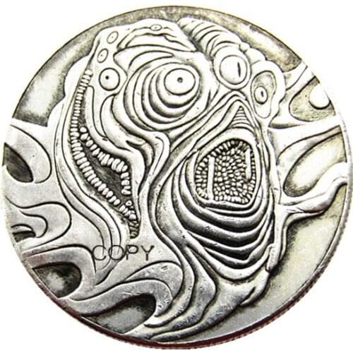 HB(135)US Hobo Morgan Dollar skull zombie skeleton Silver Plated Copy Coins