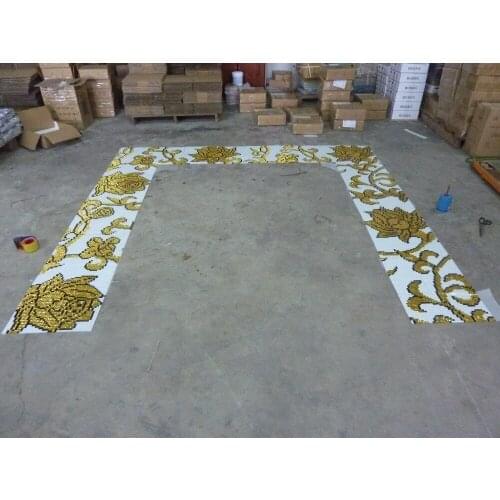 Customized glass mosaic design,Luxury mosaic design for door surround deco