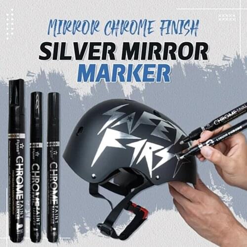 Silver Mirror Marker DIY Reflective Paint Pen Metallic Water UV Resistant Student Supplies Sketch Graffiti Art Markers
