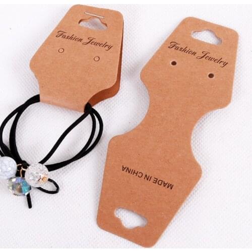 Kraft Fashion Jewelry Packaging Cards 5x12.3cm 100pcs/lot Jewelry Earring Necklace Display Tags Bracelet Hairpin Package Cards