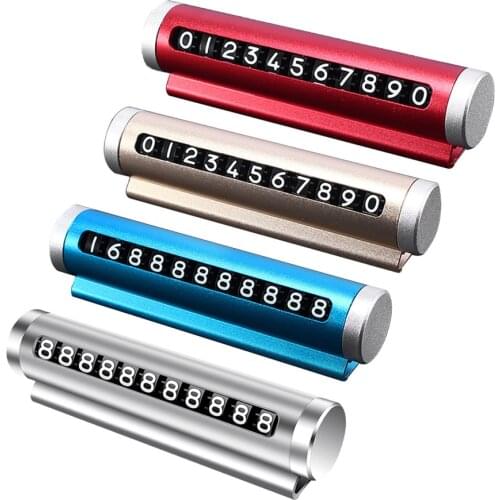 Temporary Stop Sign Mini Car Parking Card Phone Number Plate Support Scroll Adjustment Wholesale