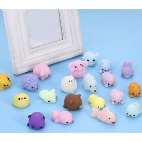 24/36/64 pieces of soft toy cute animal compression ball squeeze mochi toy soft sticky soft decompression toy interesting gift