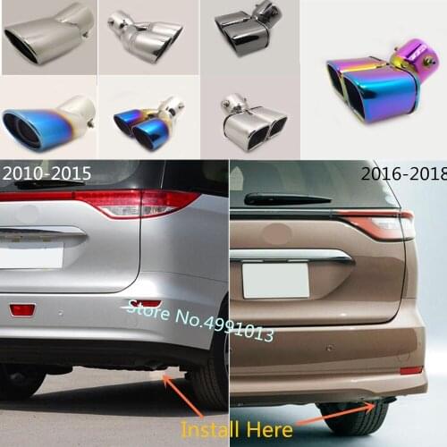 Car cover muffler exterior back end pipe dedicate exhaust tip tail outlet ornament vent For Toyota Previa 2010 2011-2017 2018