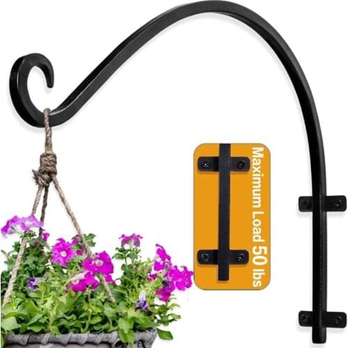 Outdoor 12in/14in Wall Light Hook Bracket Decorative Wall Hanger for Wind Chimes Garden Hanging Basket Planter Lantern