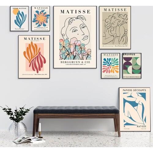 Room Home Decor Henri Matisse Fashion Retro Posters And Prints Abstract Portrait Wall Art Canvas Painting Pictures For Living