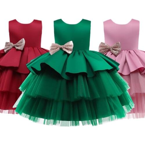 Baby Girls Dresses 12 24 Months Birthday Party Baptism Princess Costume Newborn 1 2 3 4 5 Year Tutu Christening Bow Ball Gown