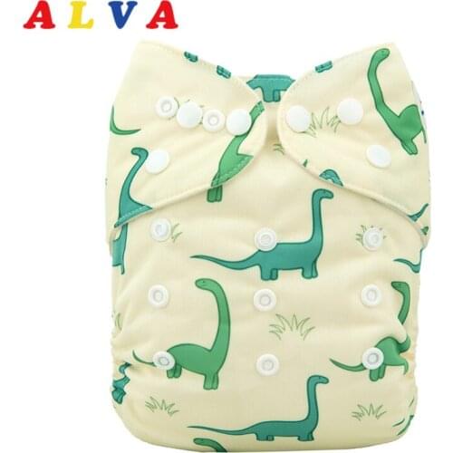 New Arrival Alvababy Nappy Washable Waterproof Baby Cloth Pocket Diaper with Microfiber Insert