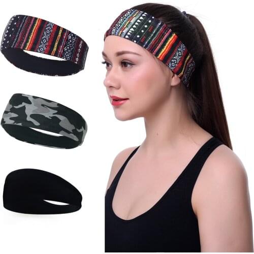 Women Sports Headband Stretch Elastic men Yoga Running hair band for men Outdoor Sport Headwrap Fitness sports yoga hair band