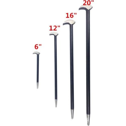 6 "12" 16 "20" pry bar Round rod nail puller Free shipping 4pcs hook shaped round crowbar rod Tools
