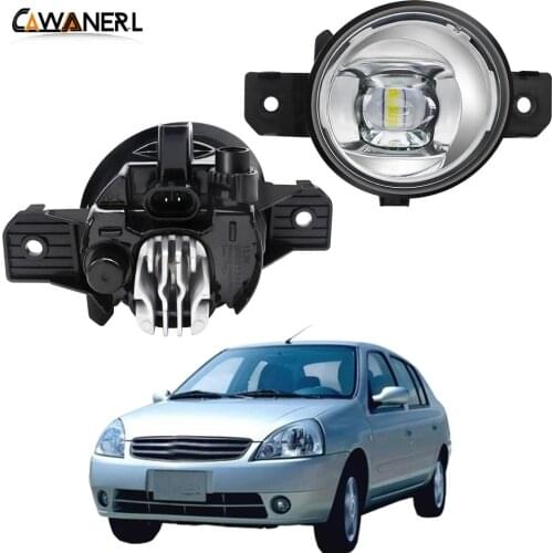 LED Fog Light Assembly 30W Car Driver + Passenger Lens Fog Light Daytime Running Lamp 8000LM 12V For Nissan Platina 2002-2010