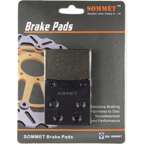 SOMMET Motorcycle Rear Brake Pads Disks 1 pair for Kawasaki ZZR 1200 (ZX 1200 C) (2002-2005) ZZR1200 ZX1200 ZX1200C LT161