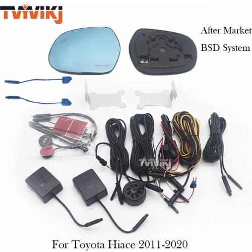 TVYVIKJ Outer Side Rearview Mirror Blue Glass Lens with Blind Spot system For Toyota Hiace 2011-2021 Anti Glare BSD door mirror