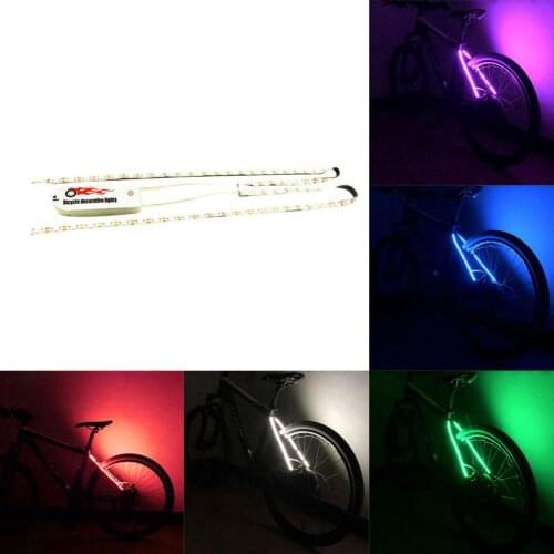 Bicycle Bike Rear Frame Decorative LED Strip Cycling Warning Light Tail Lamp MTB Mountain Bike Lights Dead Flying Lights