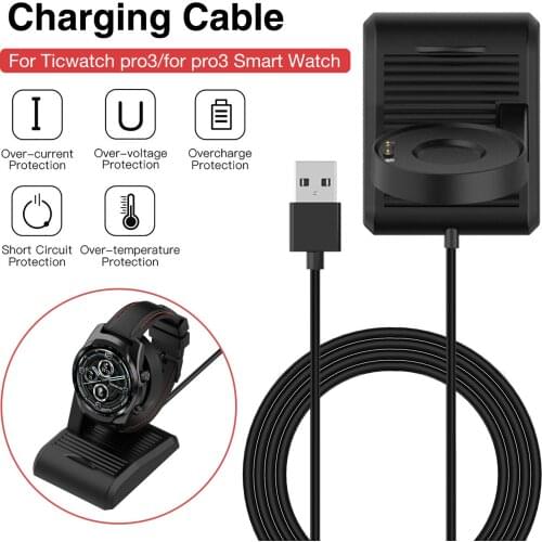 Smart Charger USB Charging Cable Dock For Ticwatch Pro3 Smart Watch Charger Cradle For Ticwatch Pro 3 LTE Charging Cable