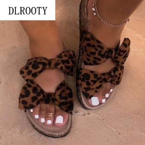 Women Sandals Flip Flops New Summer Fashion Rome Butterfly-knot Non-slip Shoes Woman Slides Casual Female Flat Plus Size 35-43