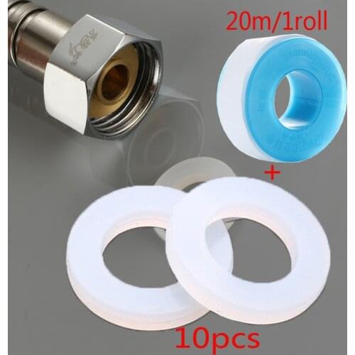 10 PCS Fit G1/2" G3/8" G1-1/2" Sanitary O-ring Silicone Gasket Seal Ring Bellows Gas Pipe Flat Washer PTFE flange gasket PTFE