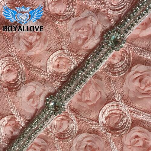 10yards) Wholesale Beaded Sewing Iron on Stones Crystal Hot Fix Rhinestone Trimming for Bridal Sash Garments Dresses DIY