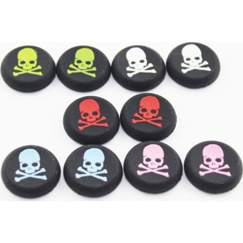JCD Wholesale 100 pcs Analog Sticks Cap Cover Thumb Stick Skull Grip for PS4 PS3 For XBOX One 360 Game Controller