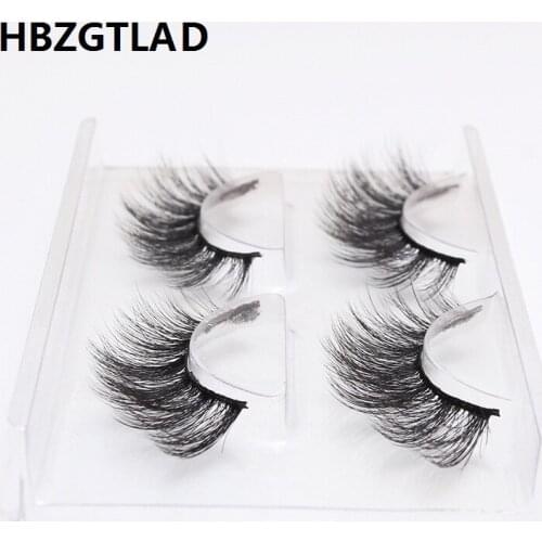 2pairs/pack HBZGTLAD Natural Long False Eyelash Full Strip Lashes Light Volume False Eyelashes Daily Lashes Make Up #759