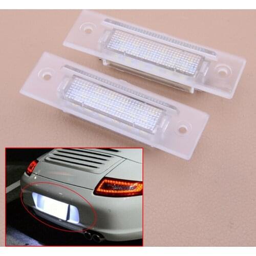 2Pcs Car LED License Plate Light 9646316200101C 96463162001 Fit for Porsche 964 968 986 993 996 Accessories