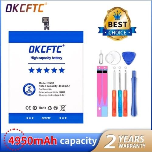 Phone battery For Xiaomi Redmi 4A Battery BN30 4950mAh Redrice 4A redmi 4A Bateria High Quality+tools