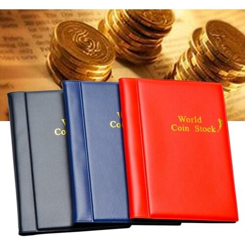 120 Pieces Coins Storage Book Commemorative Coin Collection Album Holders Collection Volume Folder Hold Empty Coin