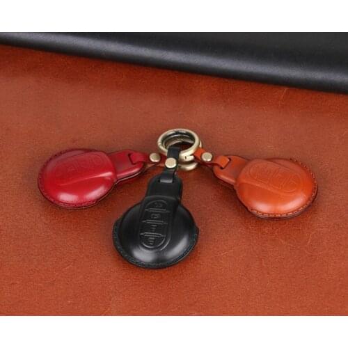 Genuine Leather Key Case Fit For BMW Mini Cooper F56 F55 F54 F60 R55 R56 R59 R60 R61 ONE S Clubman Key Holder Accessories