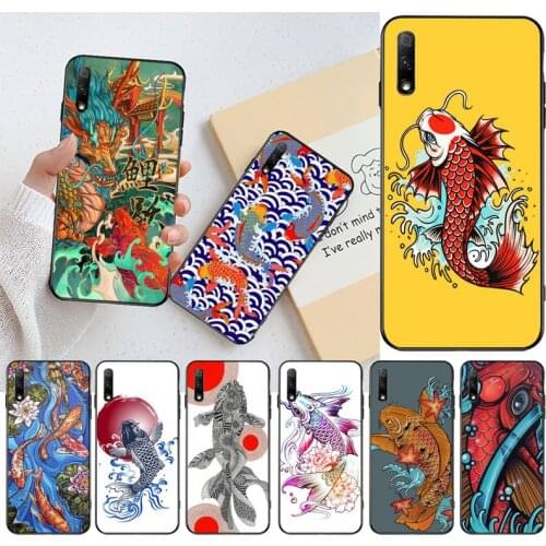 Cartoon Carp Fish goldfish Phone Case for Huawei Honor 30 20 10 9 8 8x 8c v30 Lite view pro
