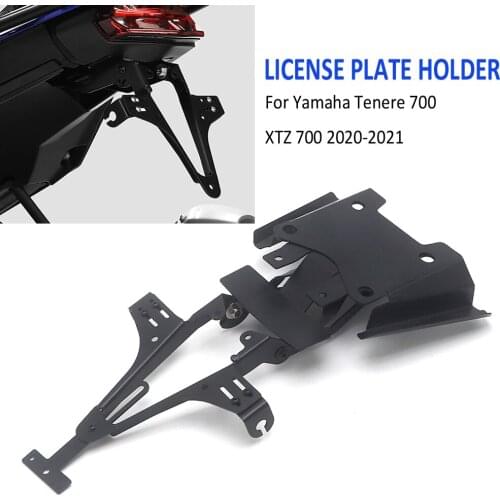 For Yamaha Tenere 700 Tenere700 XTZ700 XT700Z T7 2020 2021 NEW Motorcycle Accessories License Number Plate Holder Mount Bracket