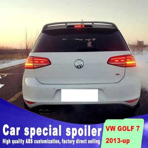 Two-way air spoiler for Golf 7 MK7 spoiler 2013 2014 2015 2016 2017 rear window roof wing High quality ABS by primer DIY paint