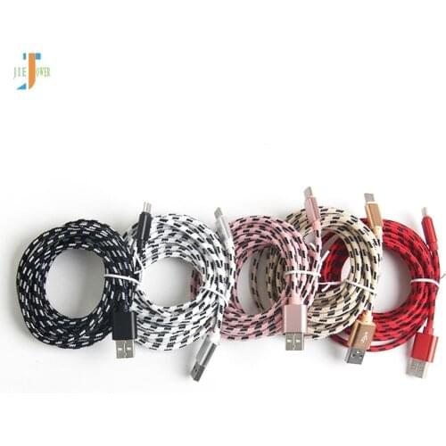 500pcs/lot Micro USB Cable Nylon Lattice Braided Fast Charging Charger Data Cable for IPhone XR Max 8 Xiaomi Mobile Phone Cables