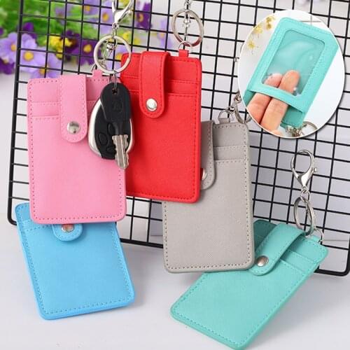 Women Men Bus Card Sets Solid Card Holder Key Bag Korean Version of the Ultra-thin Card Package