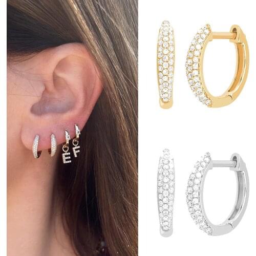 White-collar fashion earrings 2020 creative design gold geometry European and American literary womens earrings