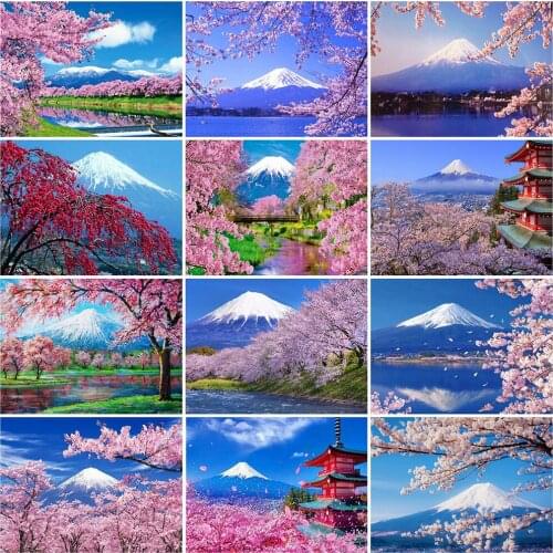 5D DIY Diamond Painting Kit Landscape Full Square Round Diamond Mosaic Diamond Embroidery Mountain Cross Stitch Handmade Gift