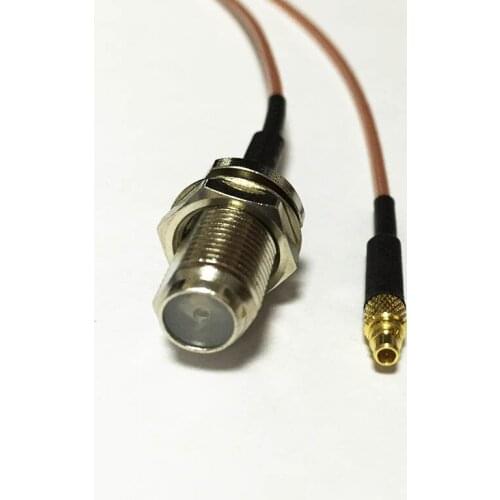 New F Female Jack Switch MMCX Male Plug RF coax cable RG178 Wholesale 15CM 6" Adapter