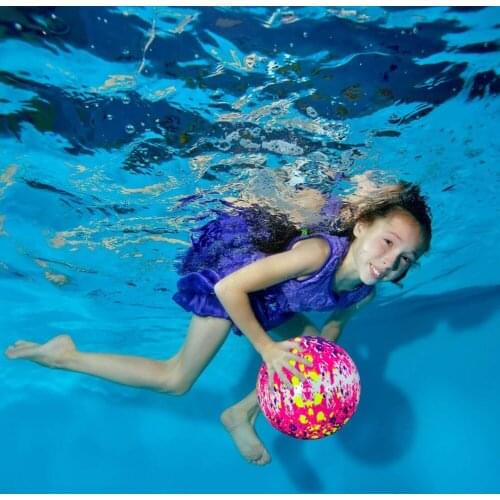 Swimming Pool Ball Floating Toys Ball With Hose Joint Underwater Game Inflatable Water Drops 9 Inches