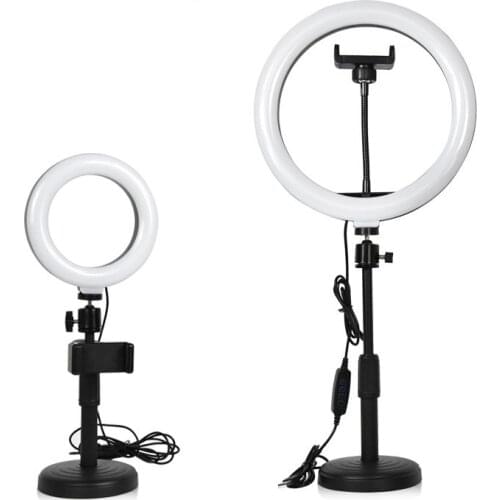 Portable Selfie Ring Light with Cell Phone Holder Stand Adjustable Tripod Photography Lighting Led Fill Light For Live Streaming