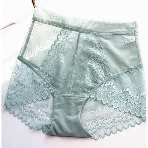 S721 Womens Panties Spring and Summer new Gauze Lace Sexy High waist Flat angle Boyshort Womens underwear Female Panties