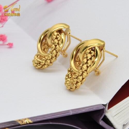 Gold Plated Earrings Jewelry Designer Stud Ear Rings For Women Geometry Earing Party Gifts 2021 Trend Female Luxury Accessories