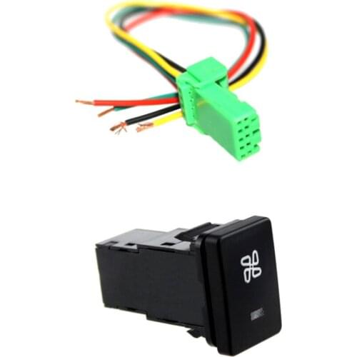 Fan Pattern Blue LED Push Button Switch 12V For Toyota Camry 4Runner