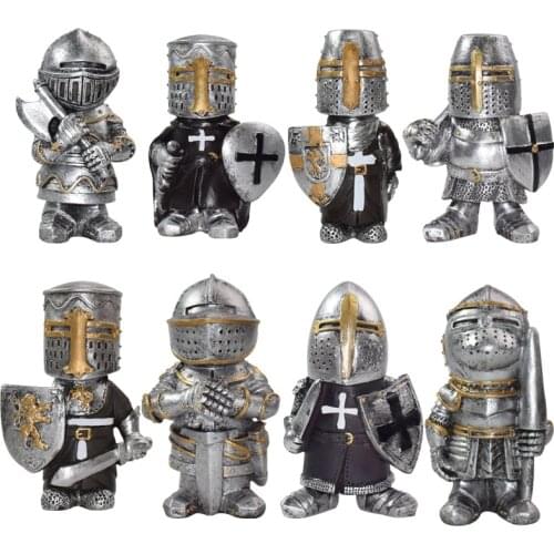 Statue Home Decoration Dwarf Dwarf Knight Guard Resin Decoration War Statue Decoration Gift
