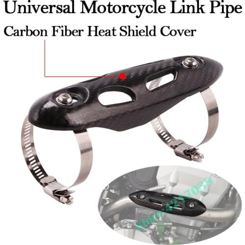 Universal Motorcycle Yoshimura Exhaust Likn Pipe Carbon Fiber Heat Shield Cover For GS KLR ADV Dirt Bike Dirt Bike Pitbike