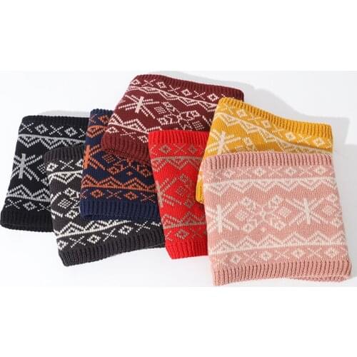 Knitted Scarf Solid Cashmer-like Winter Snood Scarves Lady Warm Wool Fur Thick Unisex Men Neck Scarfs ring 2020 Fashion Women