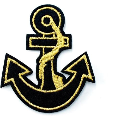 Anchor (Size:5.3x6.6cm) DIY Cloth Badges Mend Decorate Patch Jeans Bag Hat Clothes Apparel Sewing Decoration Applique Patches