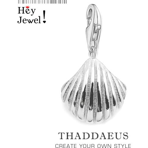 Fashion Summer Style Conch Sea Shell Pendant Charm 925 Sterling Silver Femme Beach Jewelry Gift For Women Fit Bracelet Collier