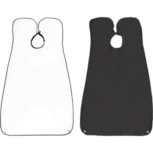 1 Pc Black White Beard Apron Gather Cloth Bib Facial Hair Trimmings Catcher Cape For Man Waterproof Floral Hair Shave 130cm*82cm