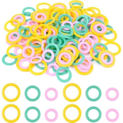60Pcs Colorful Knitting Stitch Markers Knitting Weave Crochet Locking Stitch Markers Rings Needle Clip DIY knitting Tools