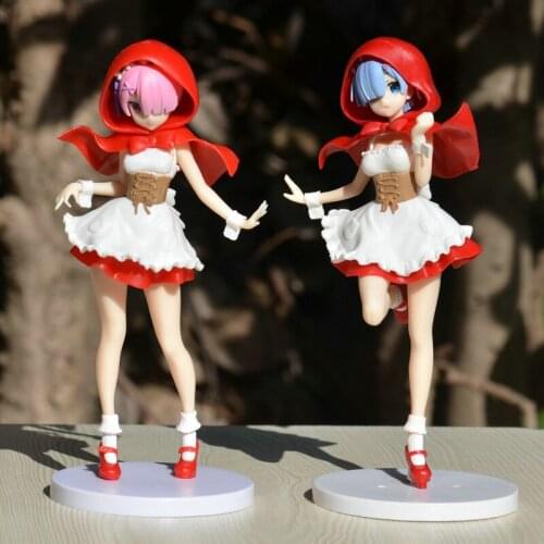 Anime Re:Life in a different world from zero Rem Red Hood Ver. PVC Action Figure Collectible Model Toys Doll Gifts