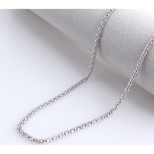 3MM WIDE Corn chains 316L Stainless steel Necklace for men jewelry wholesale